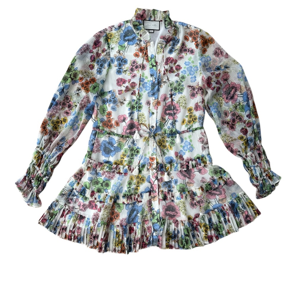 Alexis Floral Multicolor Dress Large